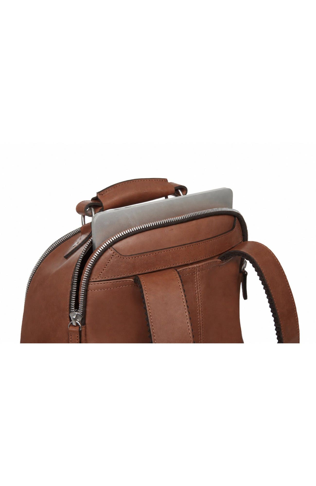 Lewis Heritage Leather Backpack, Alternate, color, Brown