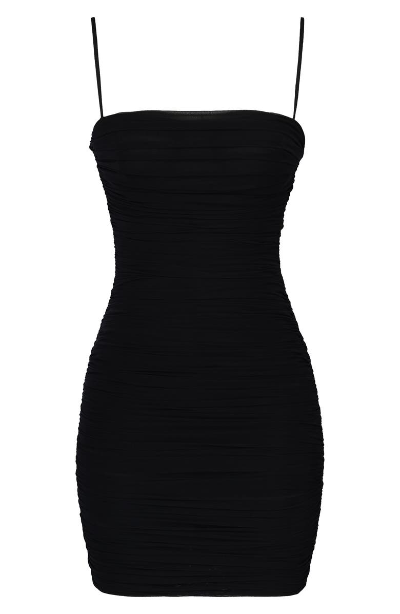 HOUSE OF CB Ella Ruched Sleeveless Minidress, Alternate, color, Black