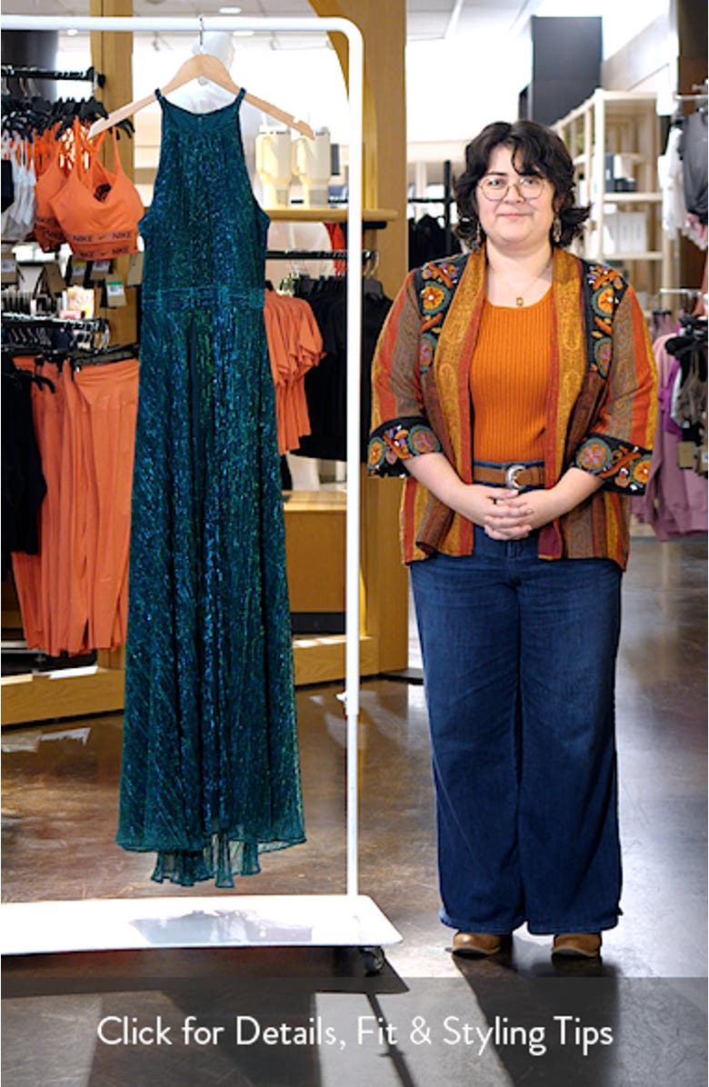 Metallic Crinkle Gown, sales video thumbnail