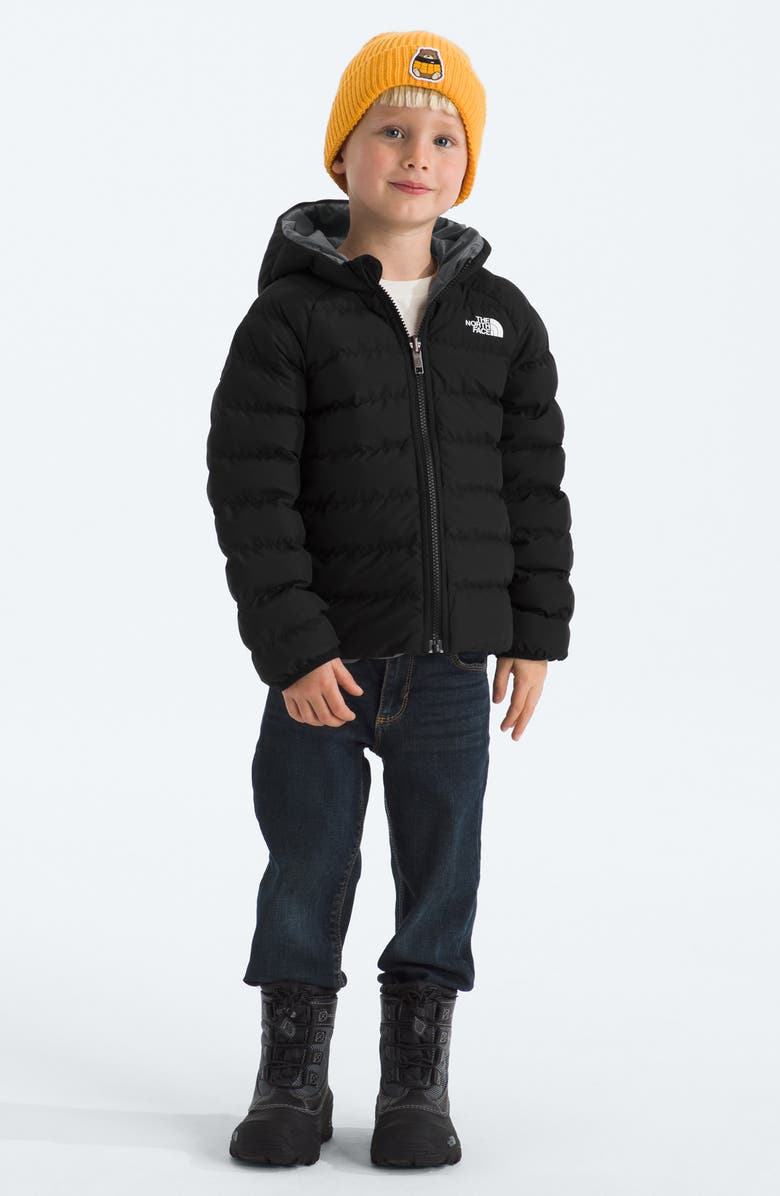 The North Face Kids' Perrito Reversible Water Repellent Jacket, Alternate, color, Tnf Black/ Smoked Pearl