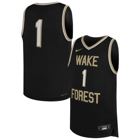 Youth Nike #1 Black Wake Forest Demon Deacons Replica Basketball Jersey