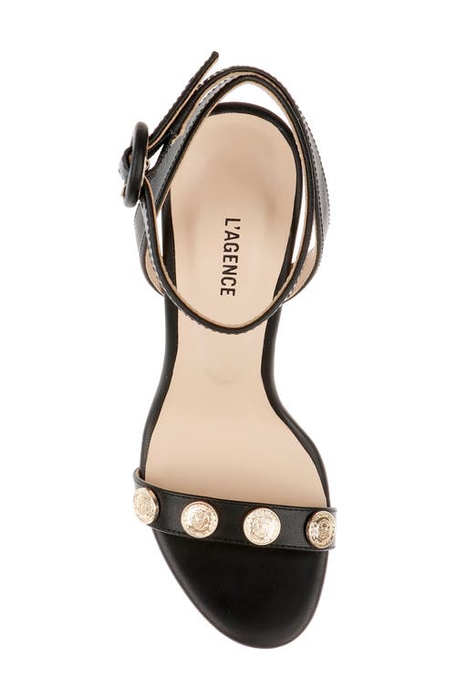 L Agence Harriett Heels Black In Black Leather