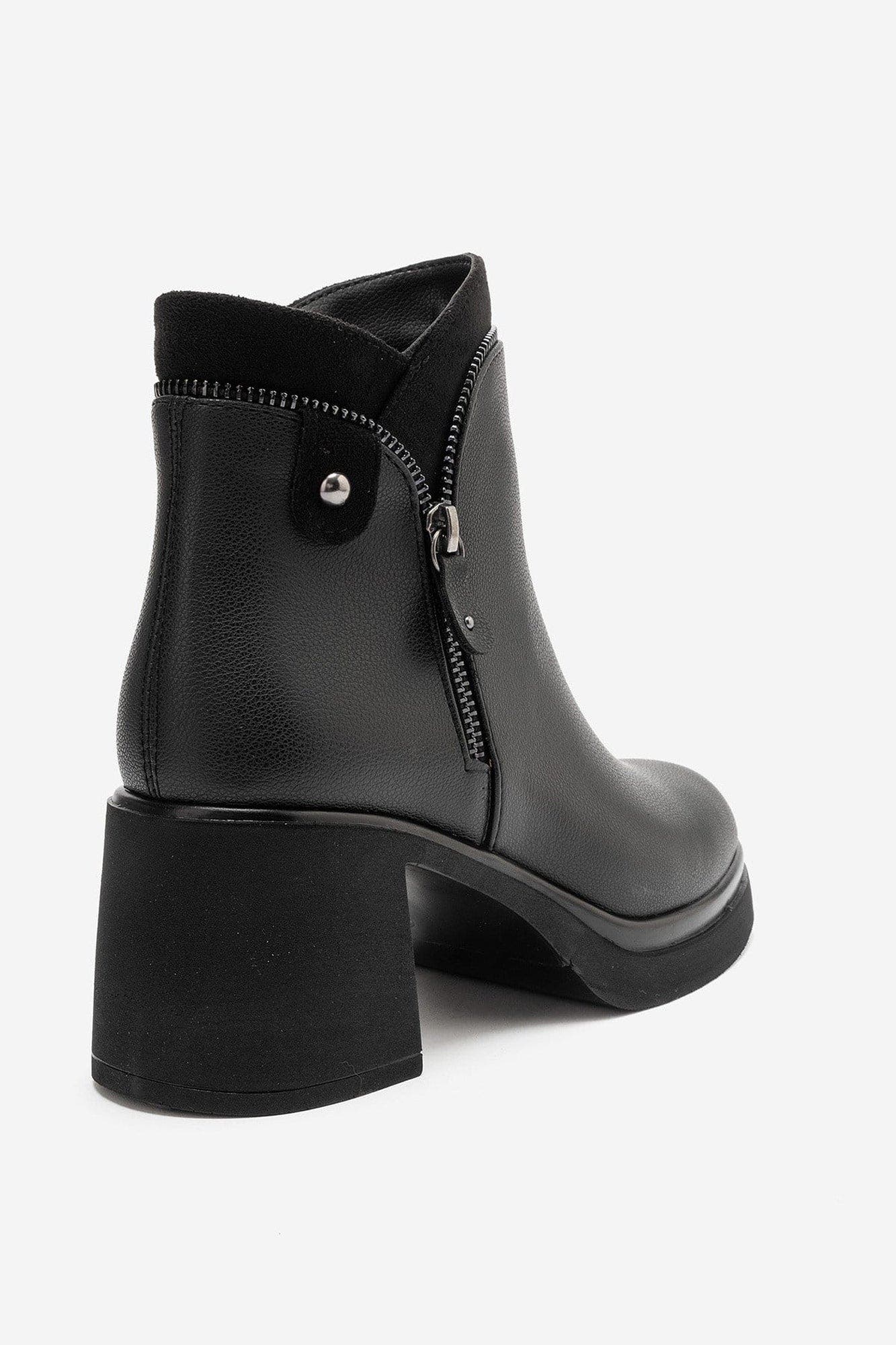 Raphael Zipper Block Heel Boot, Alternate, color, Black
