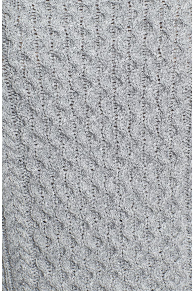 Cable Knit Turtleneck Sweater, Alternate, color, CINDER