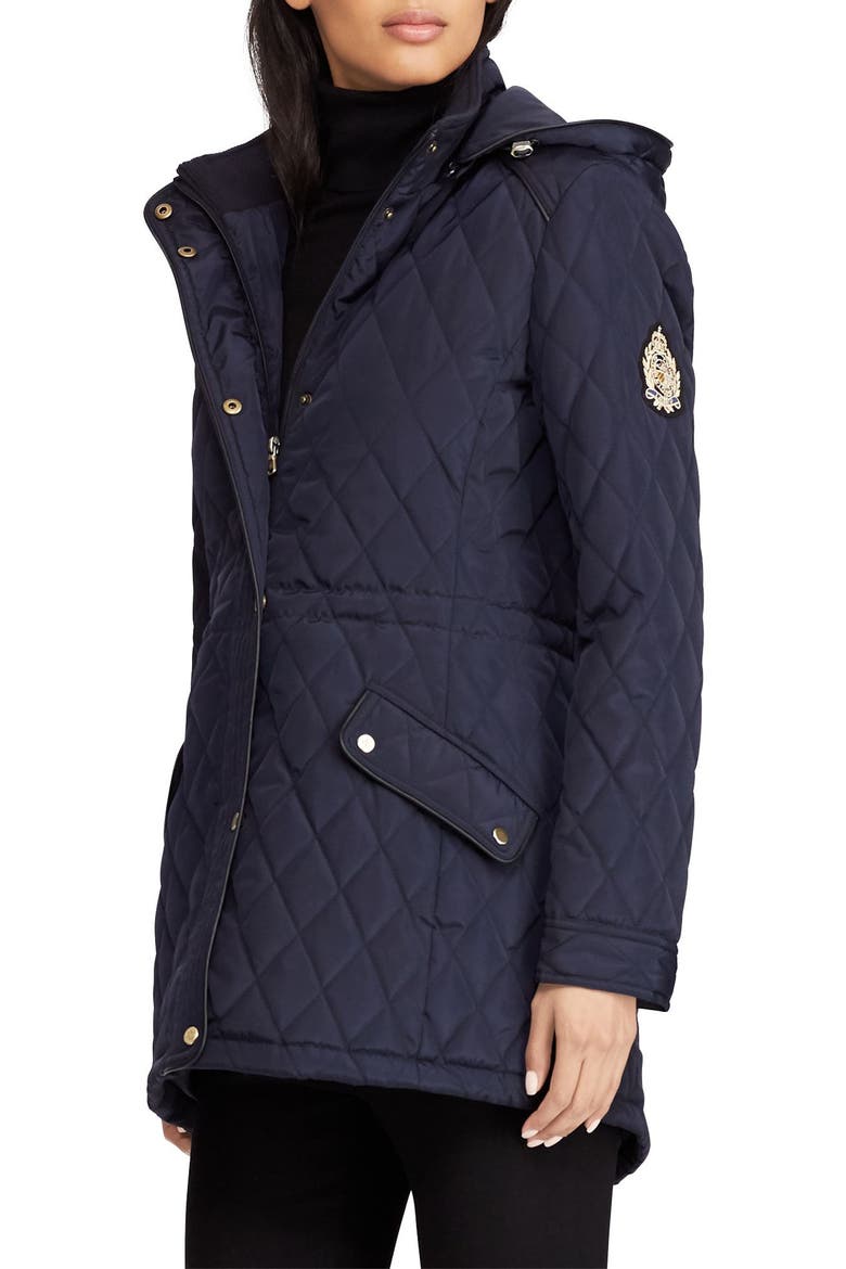 Quilted Coat, Main, color, DARK NAVY