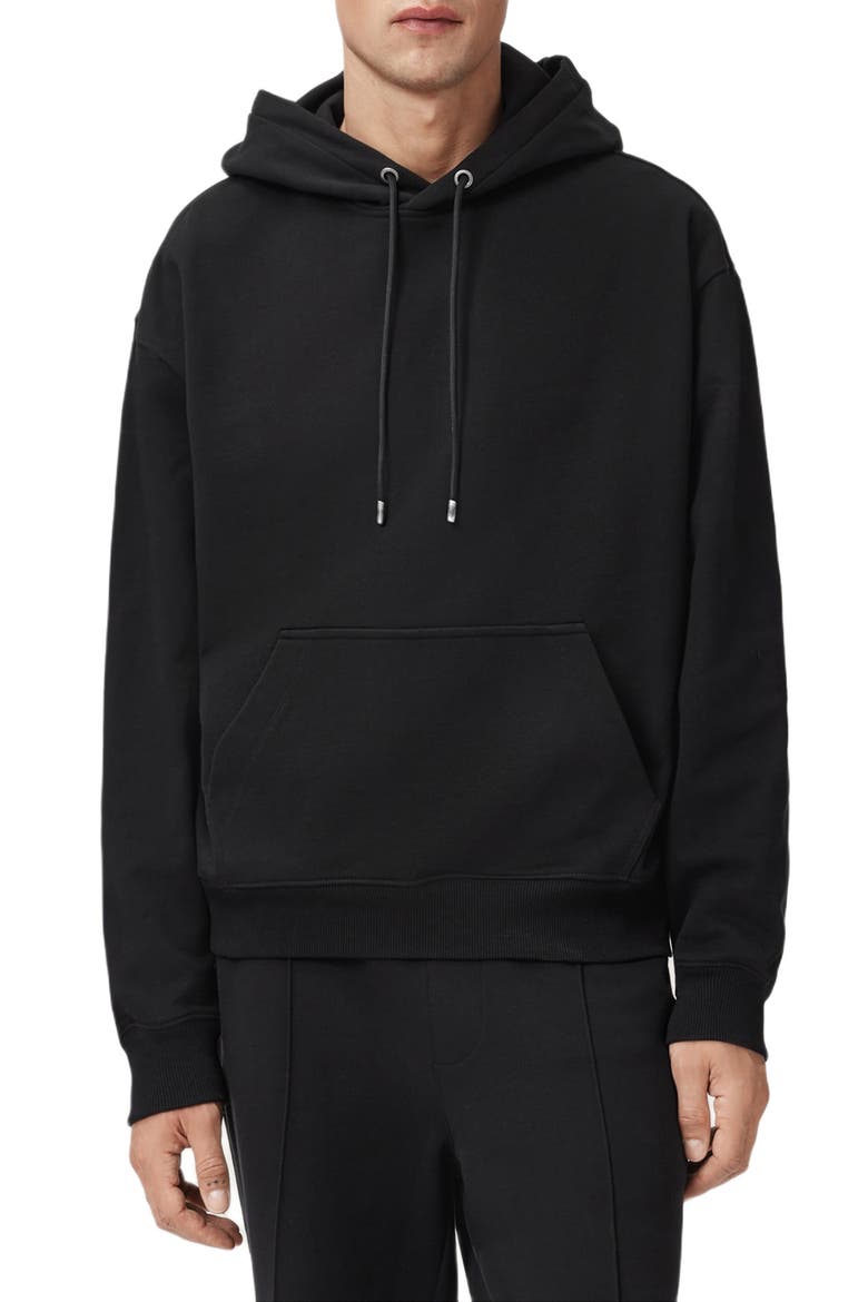 Milo Cotton Hoodie, Main, color, JET BLACK