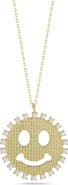 SPHERA MILANO Smiley Face Pendant Necklace