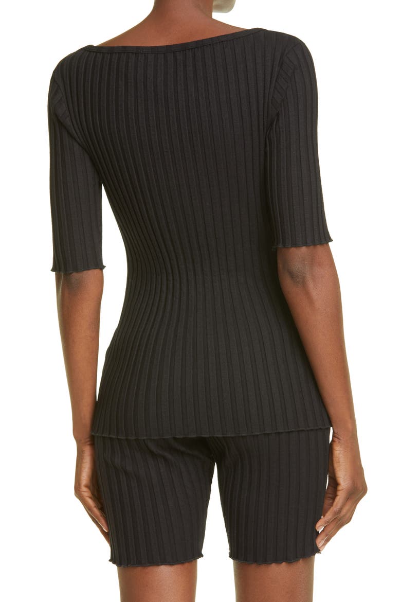 RIB by Simon Miller Vista Rib Top, Alternate, color, BLACK