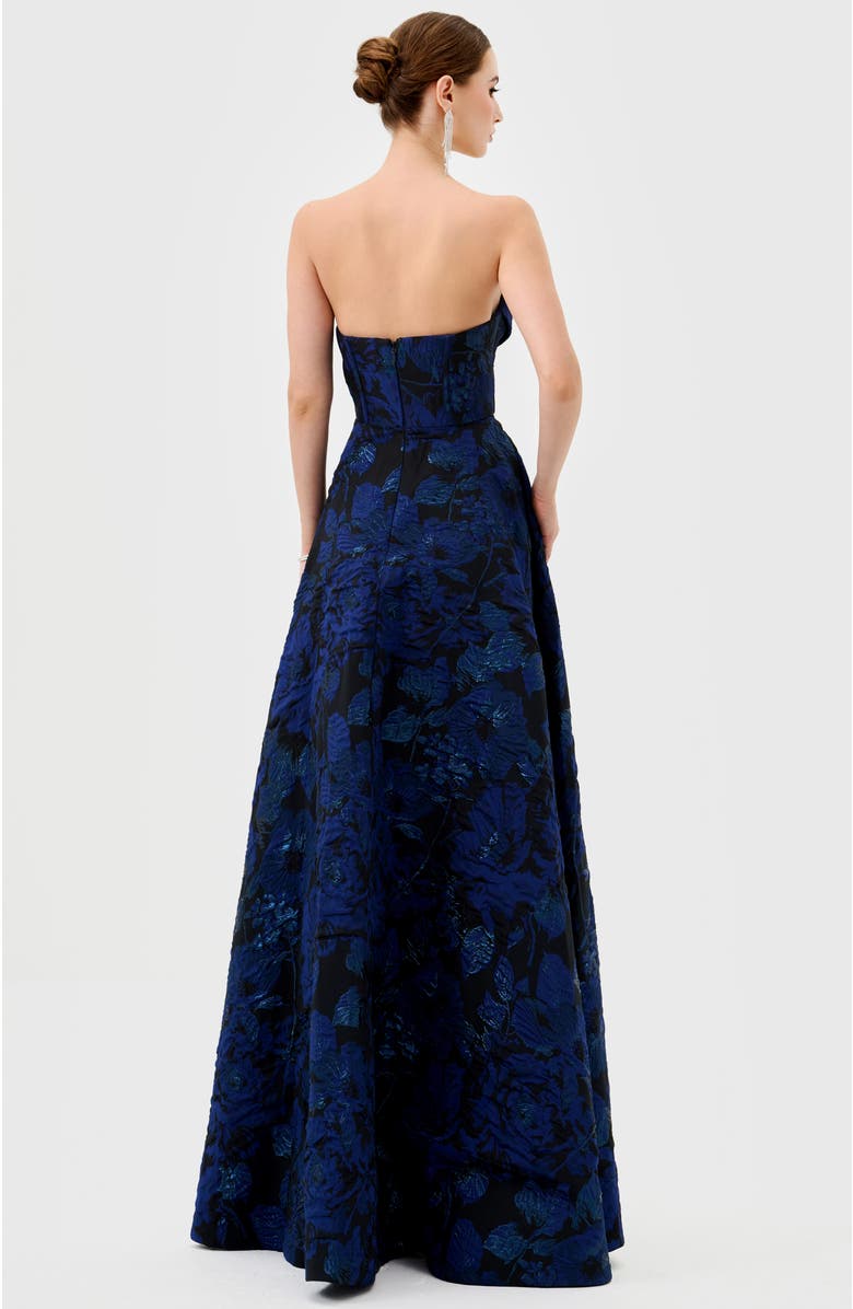 Bariano Zafiya Strapless Ball Gown, Alternate, color, Navy