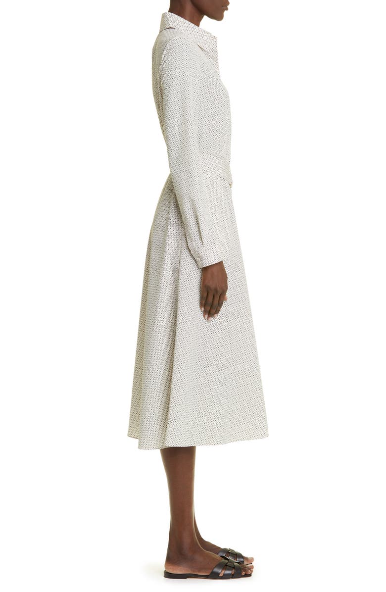 Lafayette 148 New York Abstract Print Long Sleeve Belted Shirtdress, Alternate, color, 