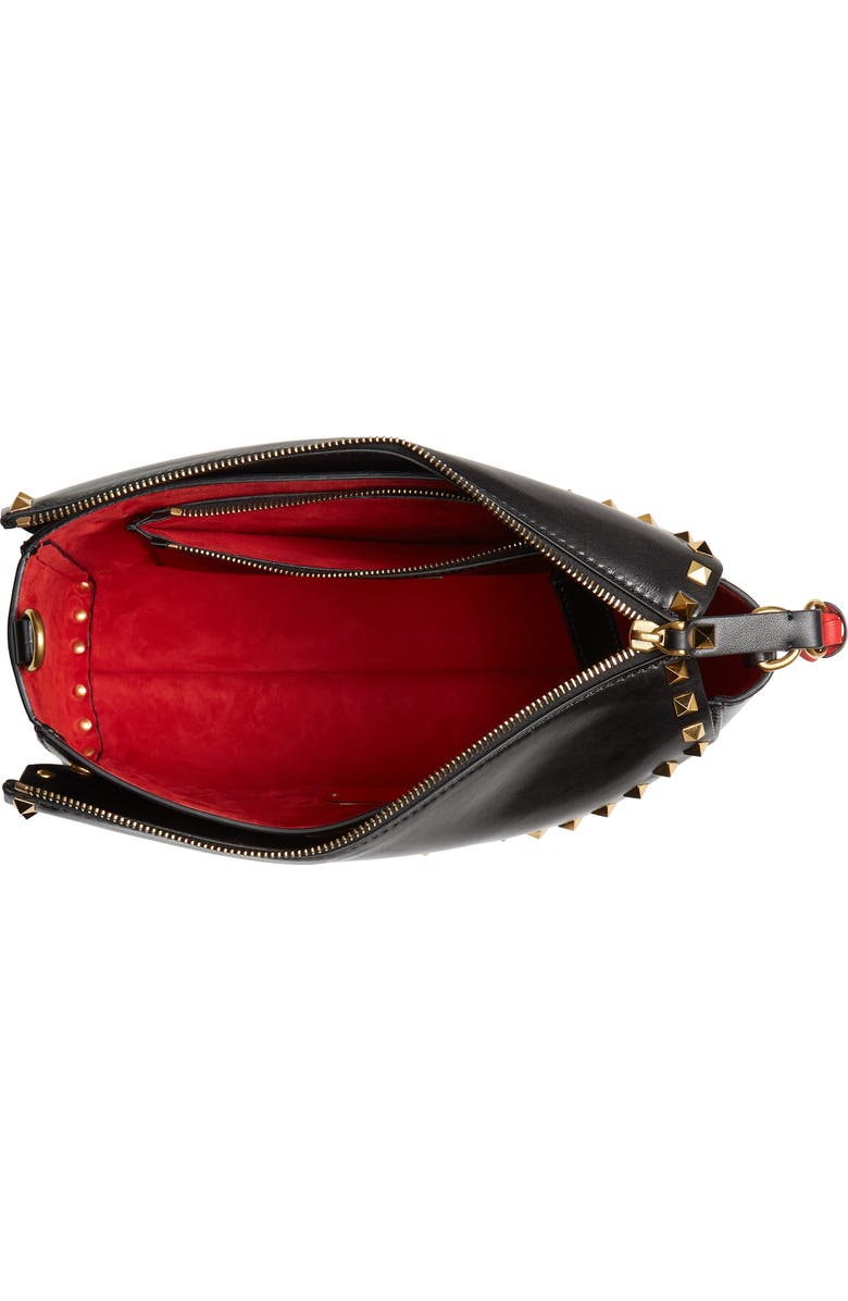 Valentino Garavani Medium Rockstud Hype Leather Shoulder Bag, Alternate, color,