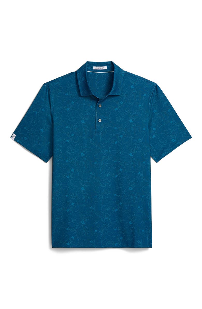 ASHWORTH GOLF Morning Glory Polo, Main, color, Poseidon