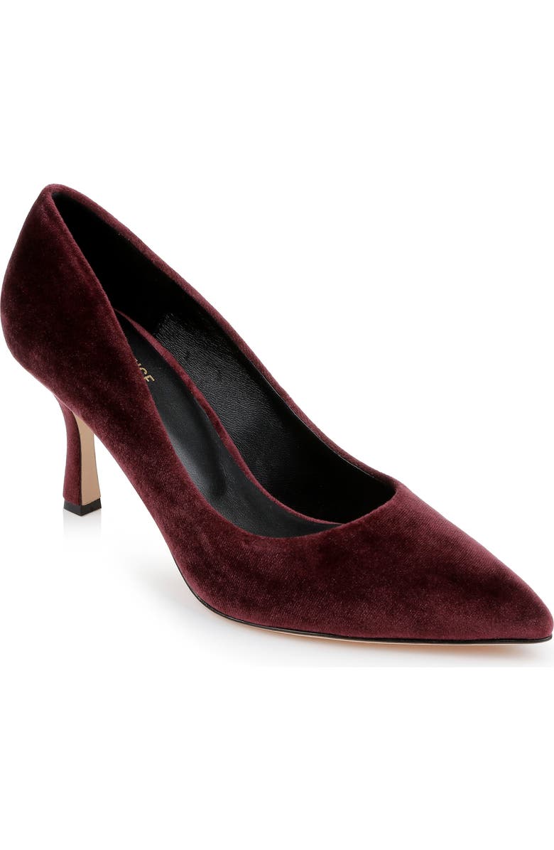 L'AGENCE Fleur Pointed Toe Pump, Main, color, Burgundy Velvet