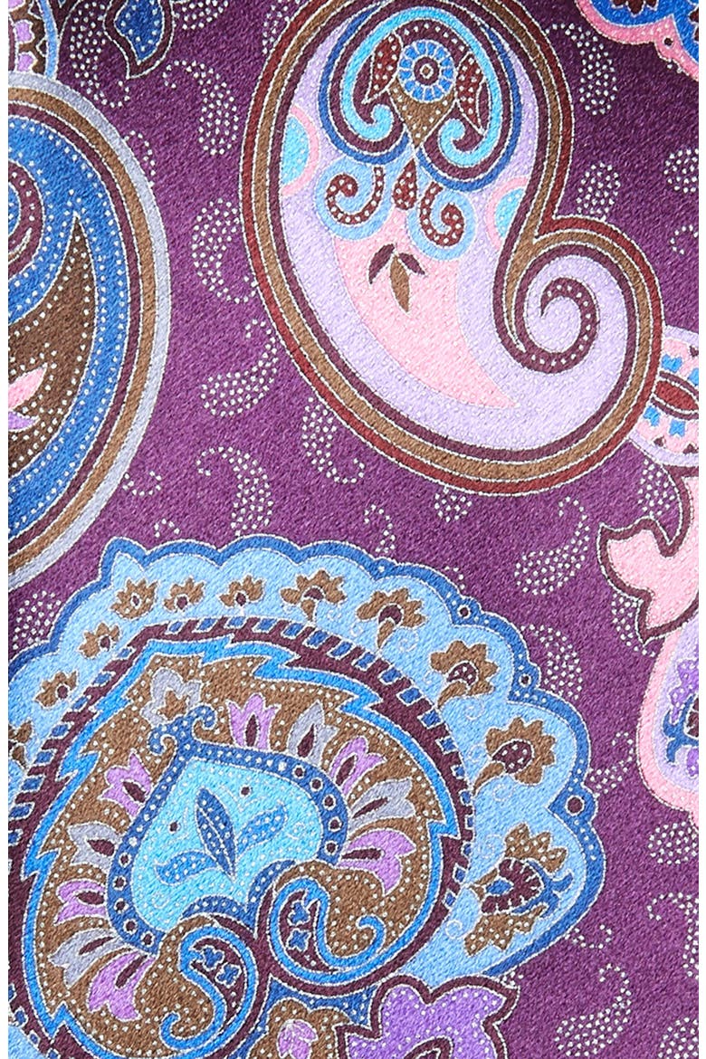 Paisley Silk Tie, Alternate, color, PURPLE