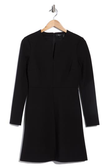Theory Miyani Long Sleeve Dress In Black