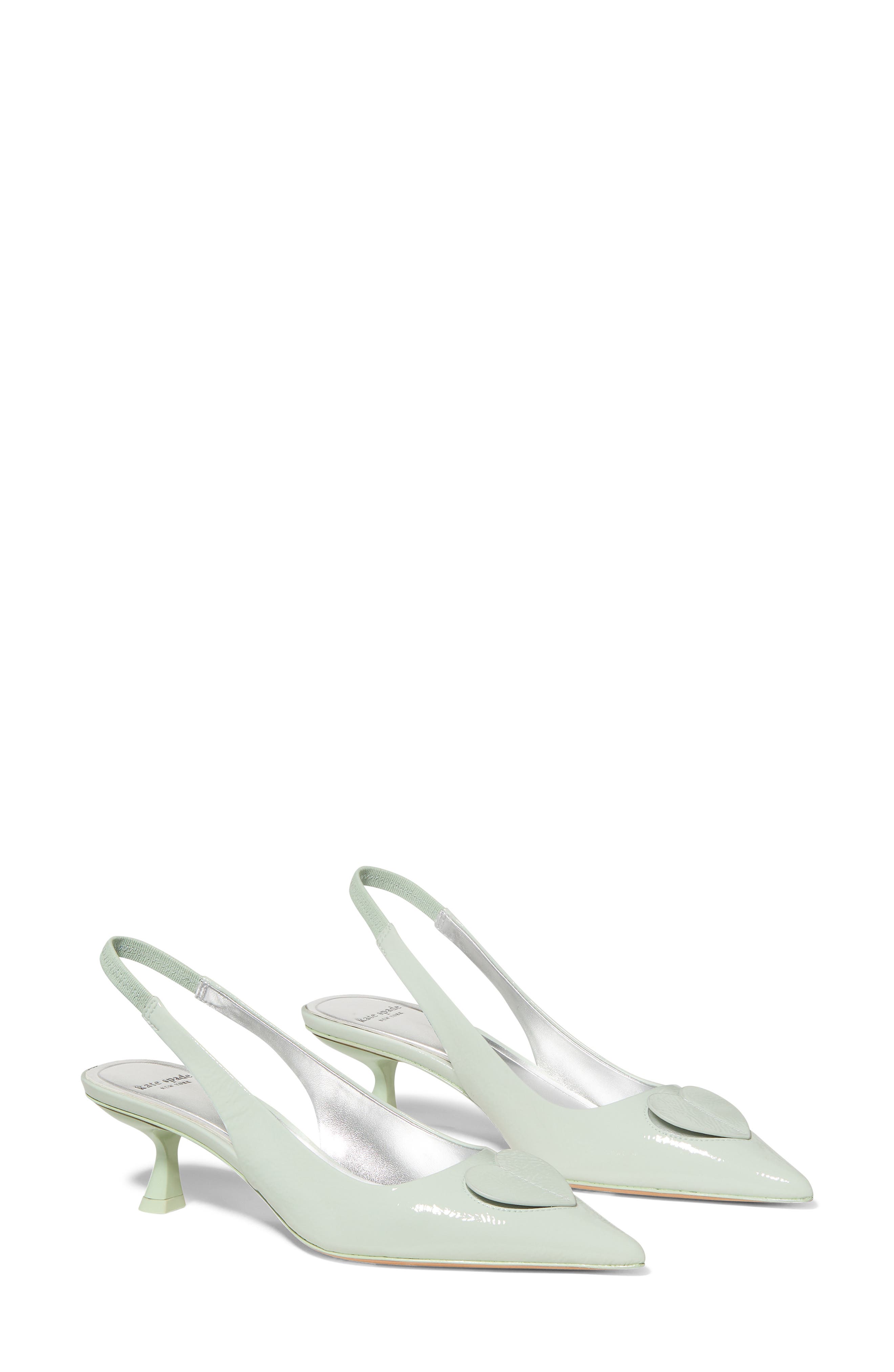 lover crinkle patent leather slingback pump, Alternate, color, MINT FROSTING