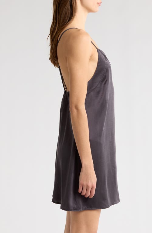 Nordstrom Sandwashed Silk Chemise In Grey Stonehenge