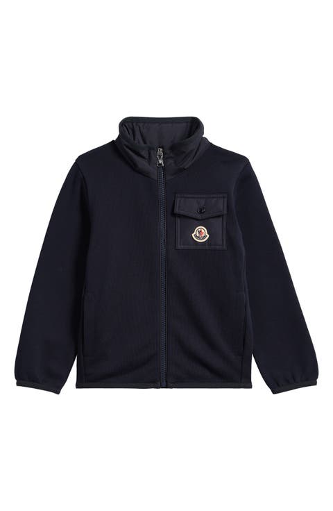Kids' Cotton Fleece Zip Cardigan