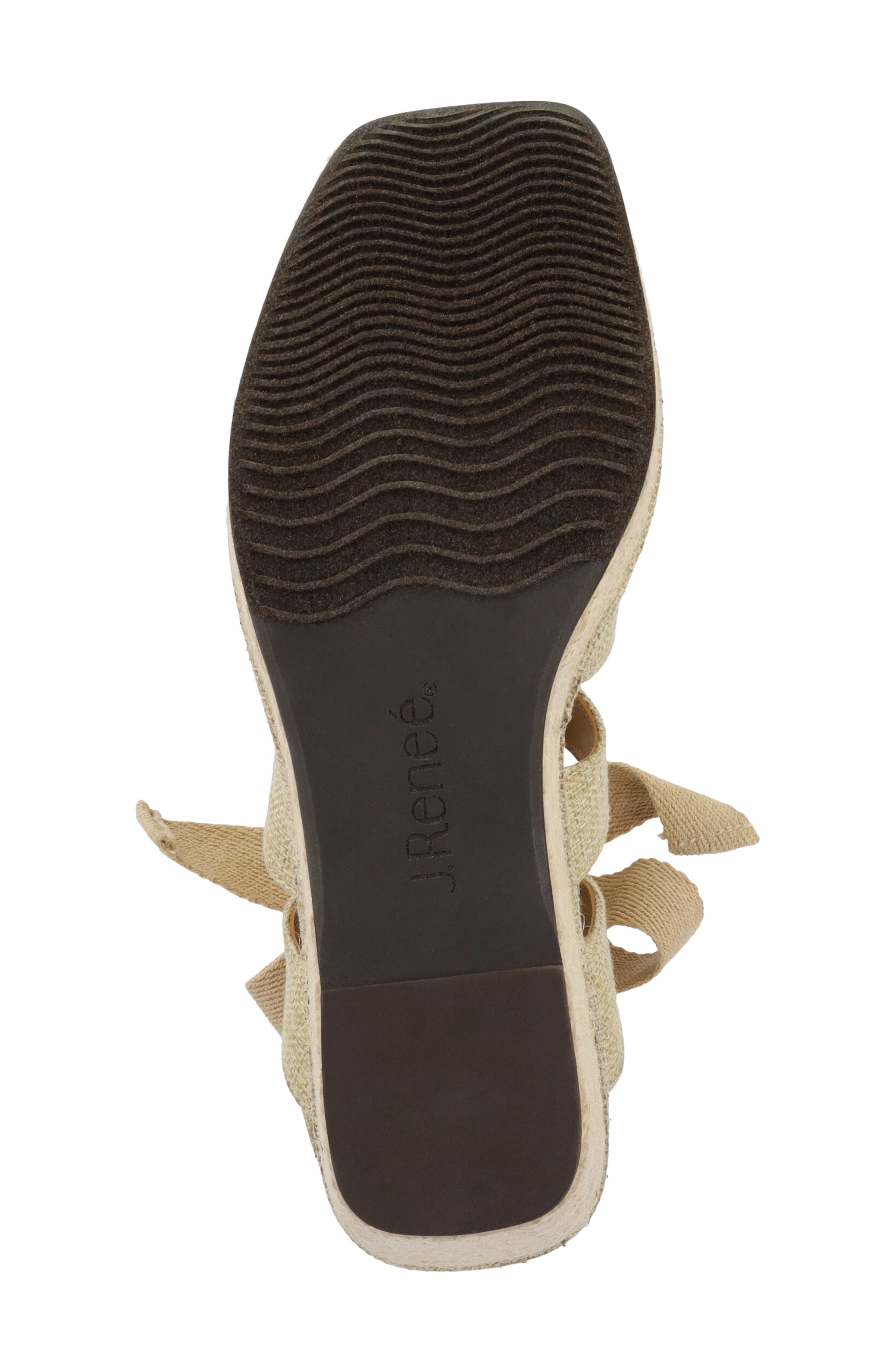 J. Reneé Garlynn Lace-Up Platform Wedge Sandal - Wide Width Available, Alternate, color, Tan