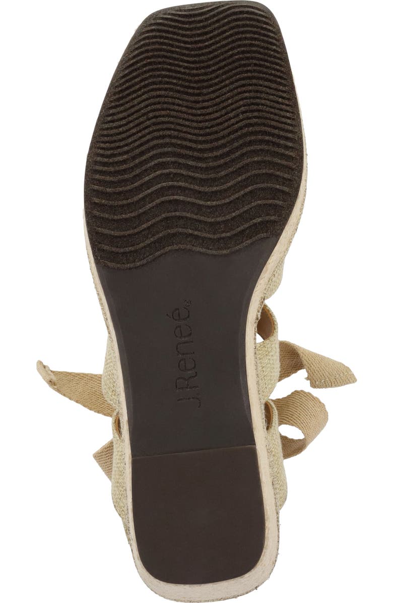 J. Reneé Garlynn Lace-Up Platform Wedge Sandal - Wide Width Available, Alternate, color, Tan