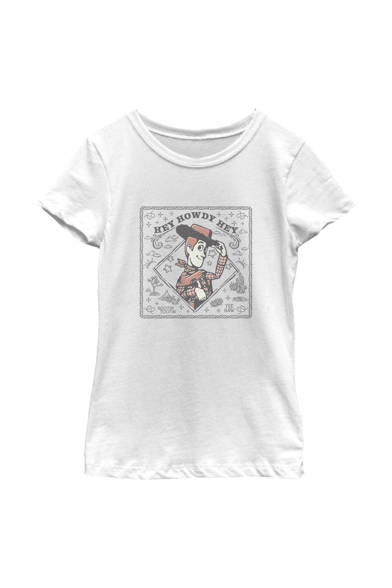 Girls' Hey Howdy Hey Collage T-Shirt, Main, color, White