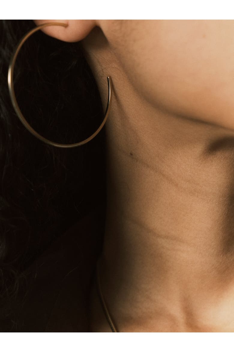 Maddie Large Thin Hoop Earrings, Alternate, color, Recycled Gold Vermeil