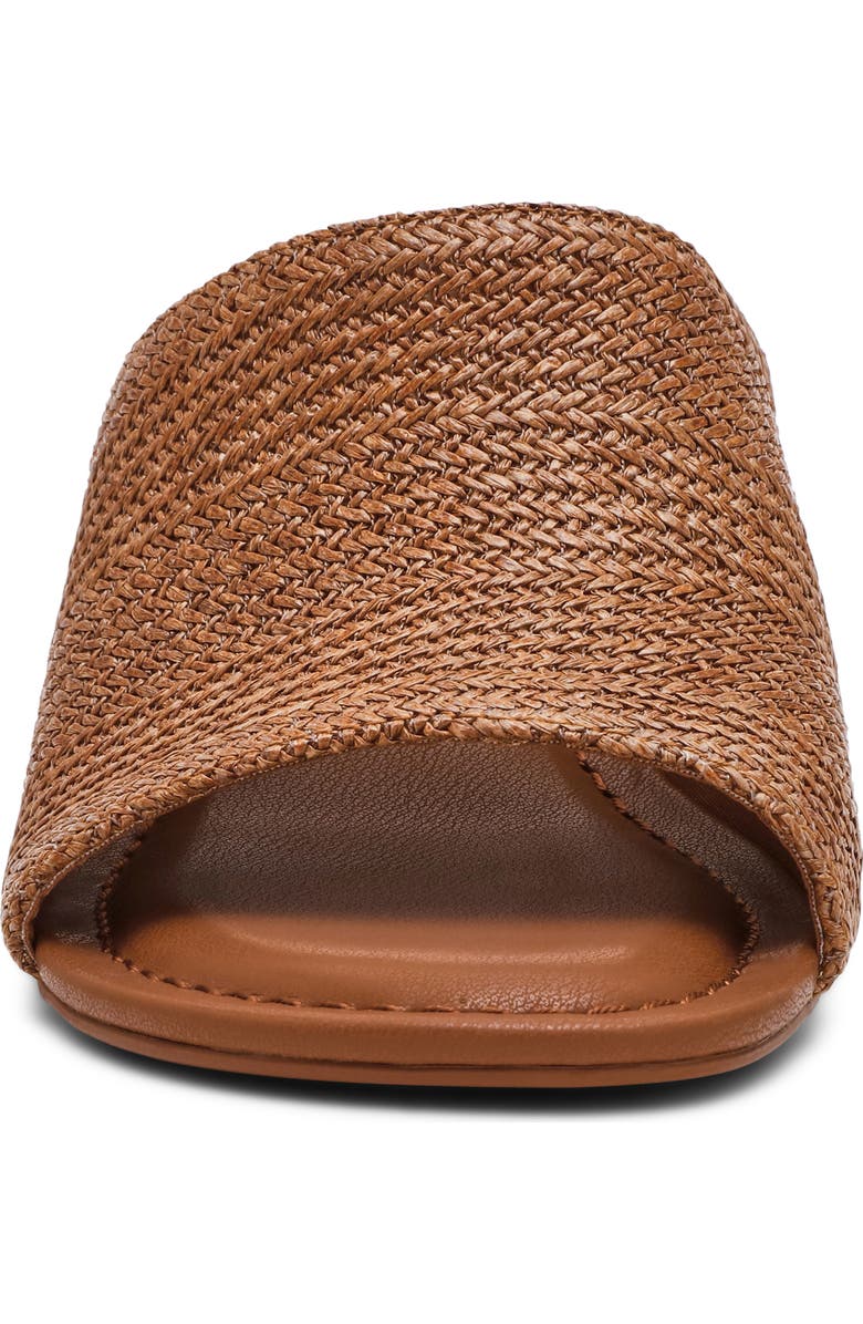 Anne Klein Charisma Wedge Slide Sandal, Alternate, color, Brown Raffia