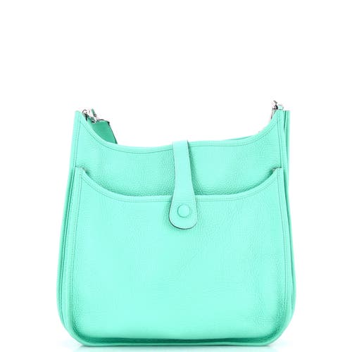 Pre-owned Hermes Hermes Evelyne Bag Gen Iii Clemence Gm In Blue