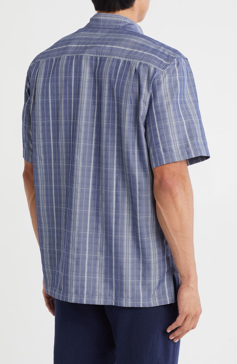 Tommy Bahama Coconut Point Samba Stripe Button-Up Shirt, Alternate, color, Island Navy