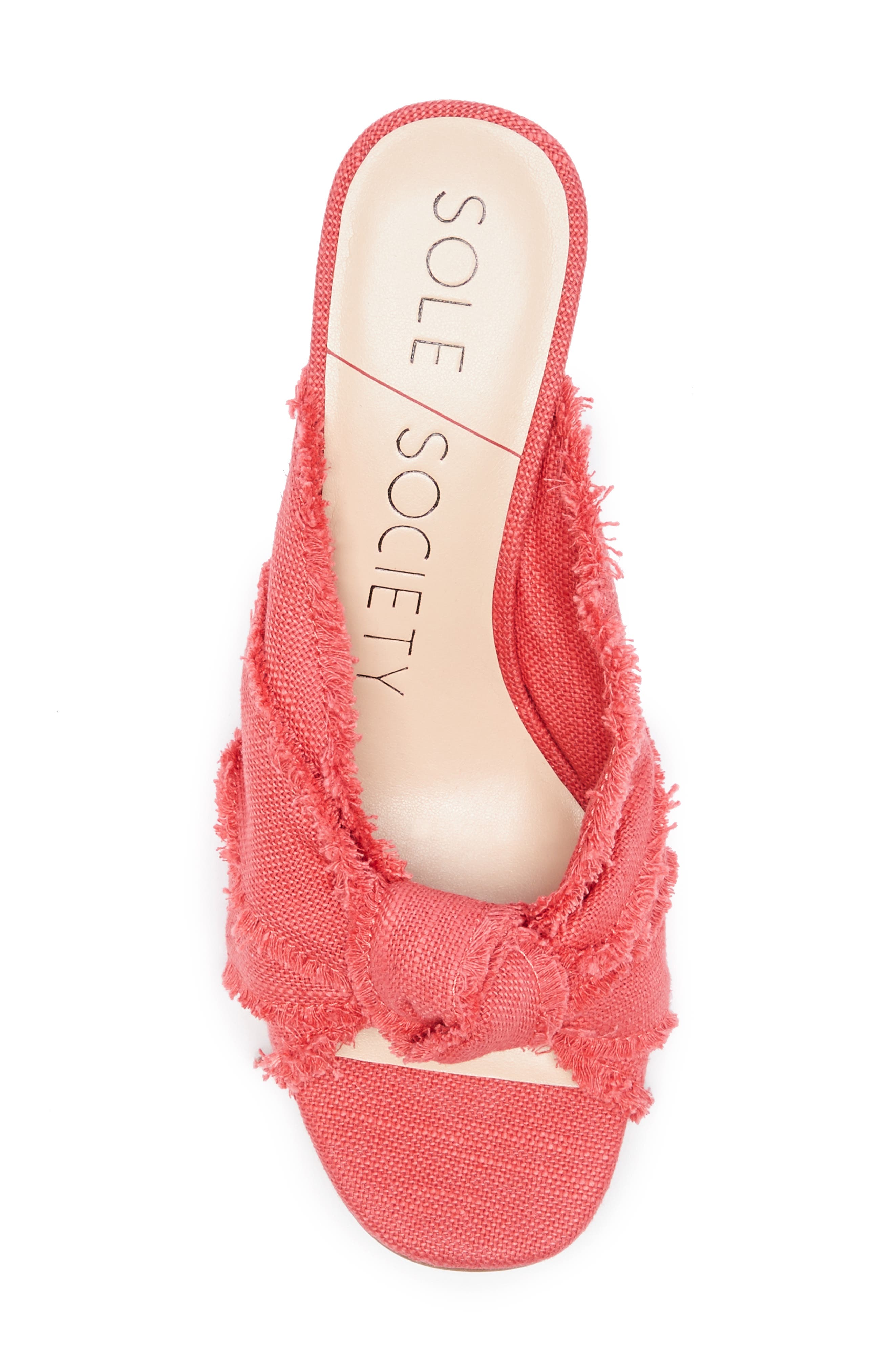 Smerah Espdarille Wedge Slide Sandal, Alternate, color, CORAL REEF SUEDE
