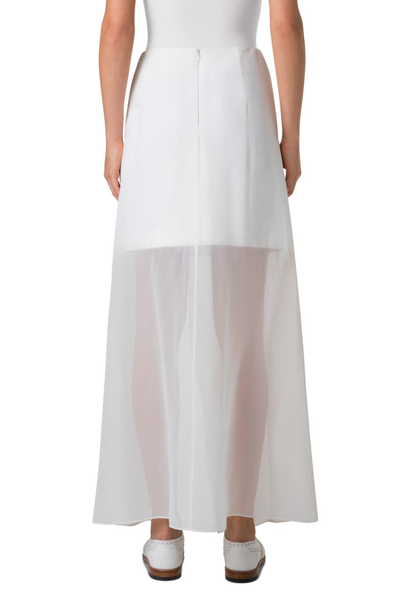Layered Mixed Media Skirt, Alternate, color, ECRU