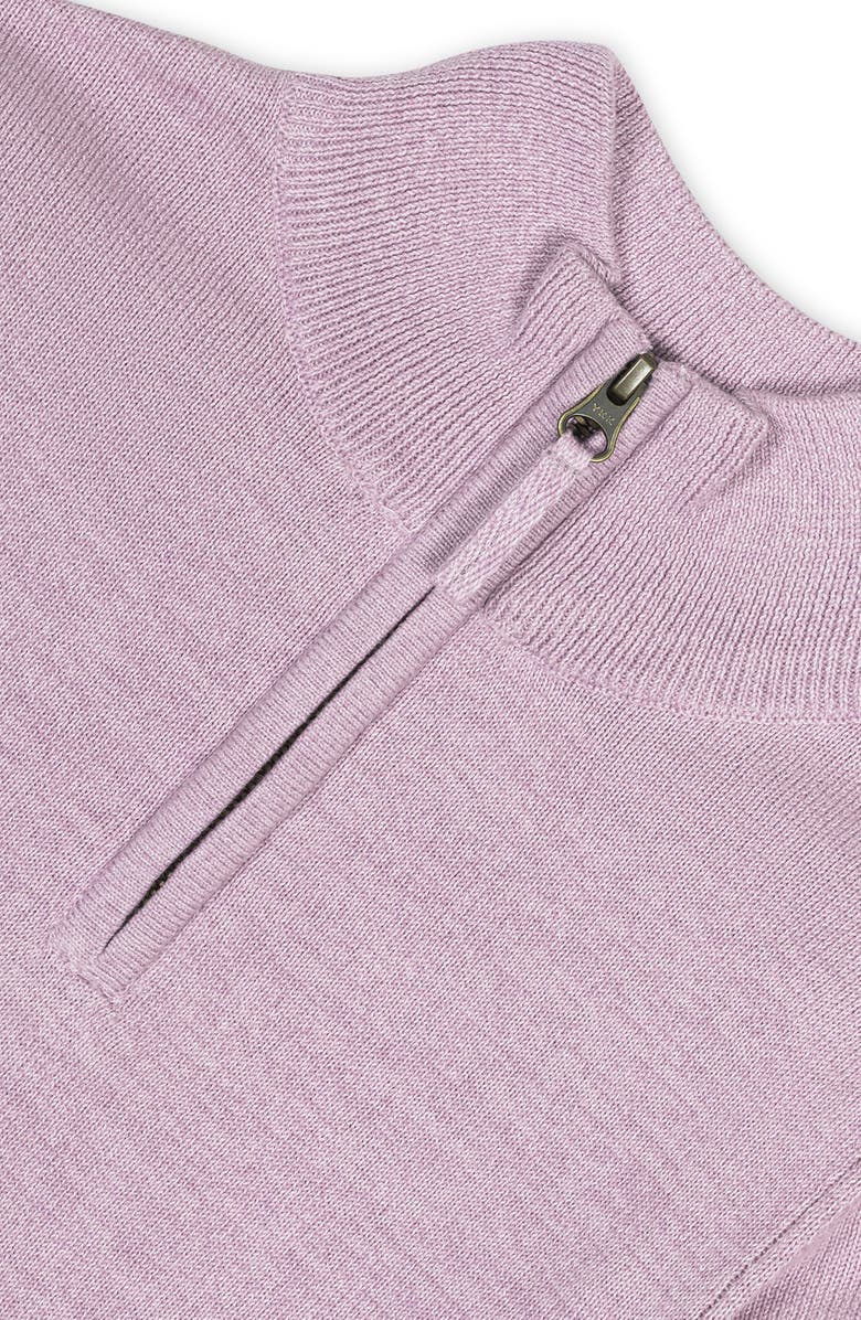 Hope & Henry Boys' Organic Fine Gauge Half Zip Sweater, Kids, Alternate, color, Lavender Marl