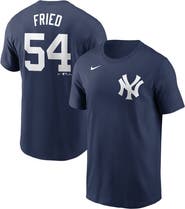 Nike Men's Nike Max Fried Navy New York Yankees Fuse Name & Number T-Shirt
