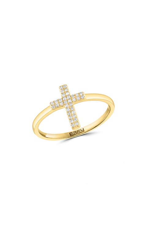 Diamond Cross Ring