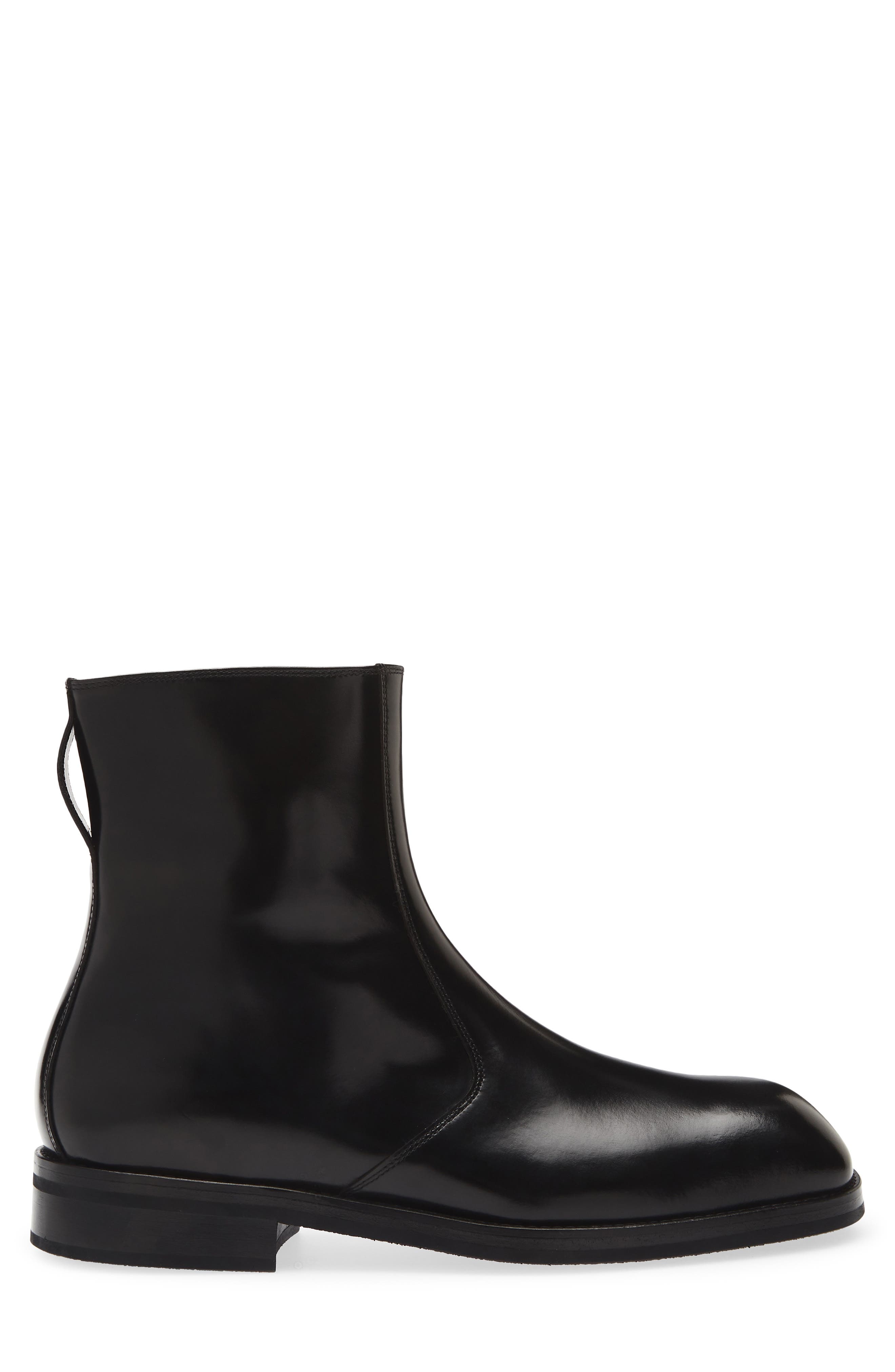 Lemaire Zipped Ankle Boot, Alternate, color, Black