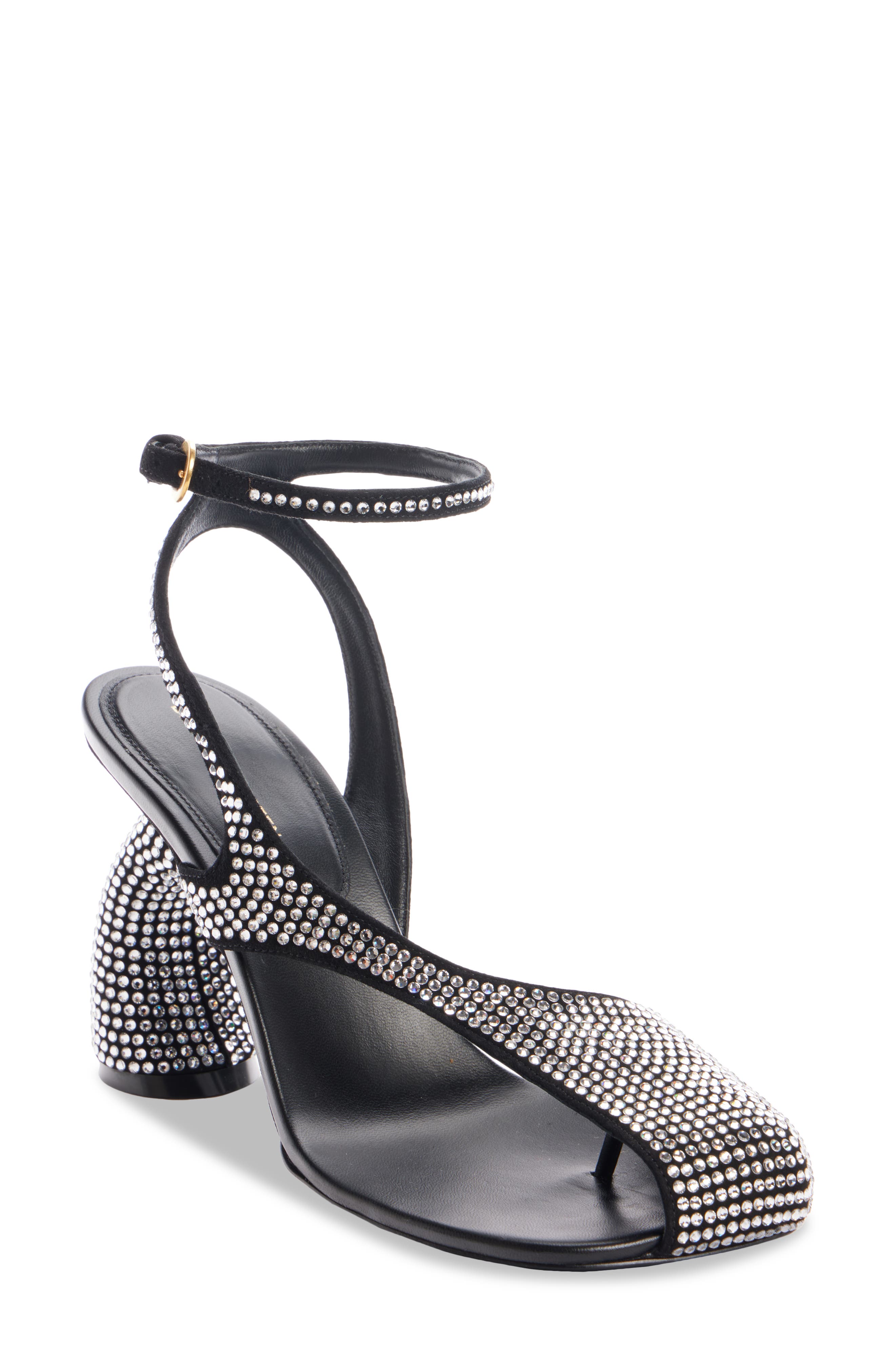 Dries Van Noten Strass Asymmetric Sandal, Main, color, 