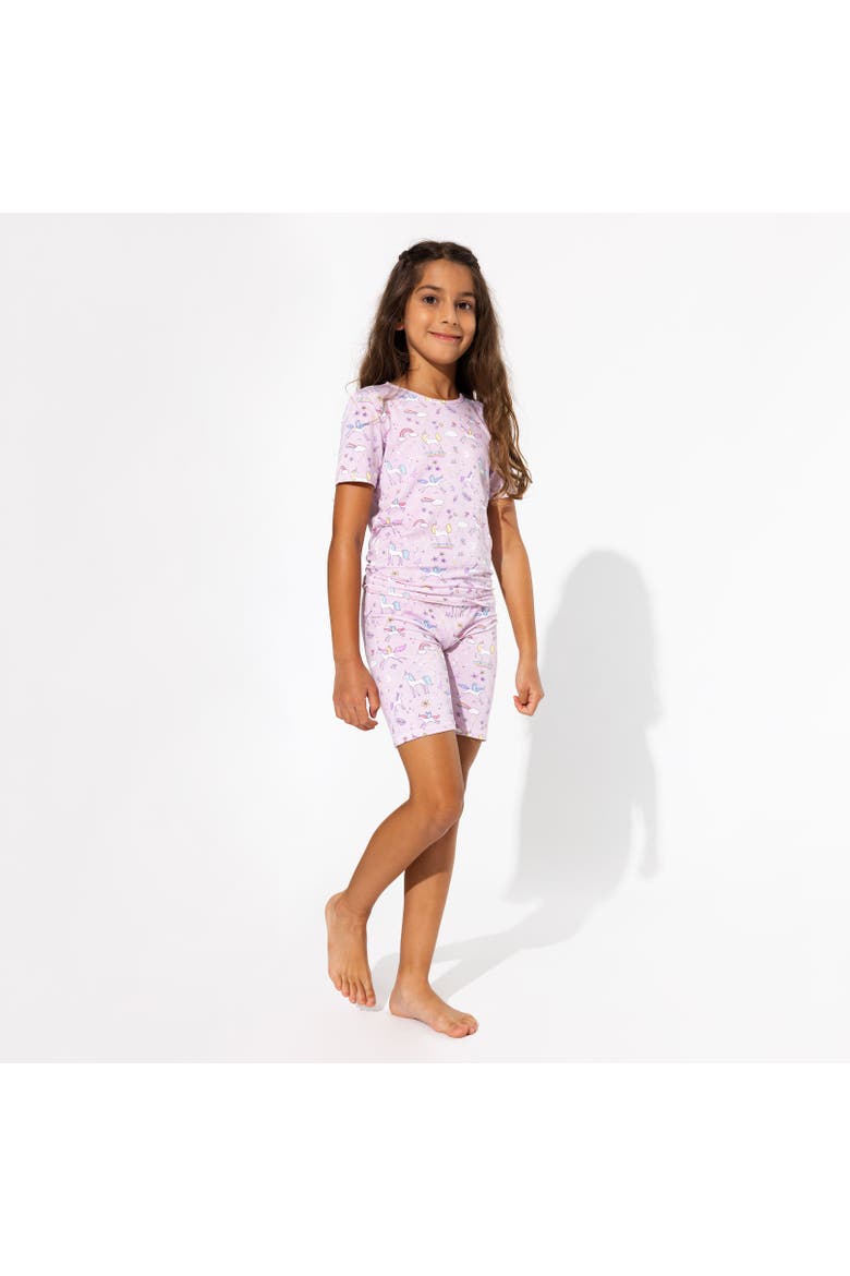 Enchanted Unicorn Kids 2-Piece Short Sleeve & Shorts Pajama Set, Alternate, color, Enchanted Unicorn