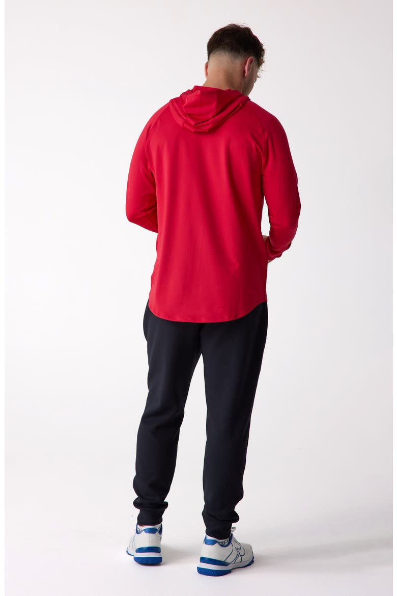 Layering Hoodie Men's, Alternate, color, Team Red