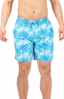 TailorByrd Leaves Print Swim Trunks