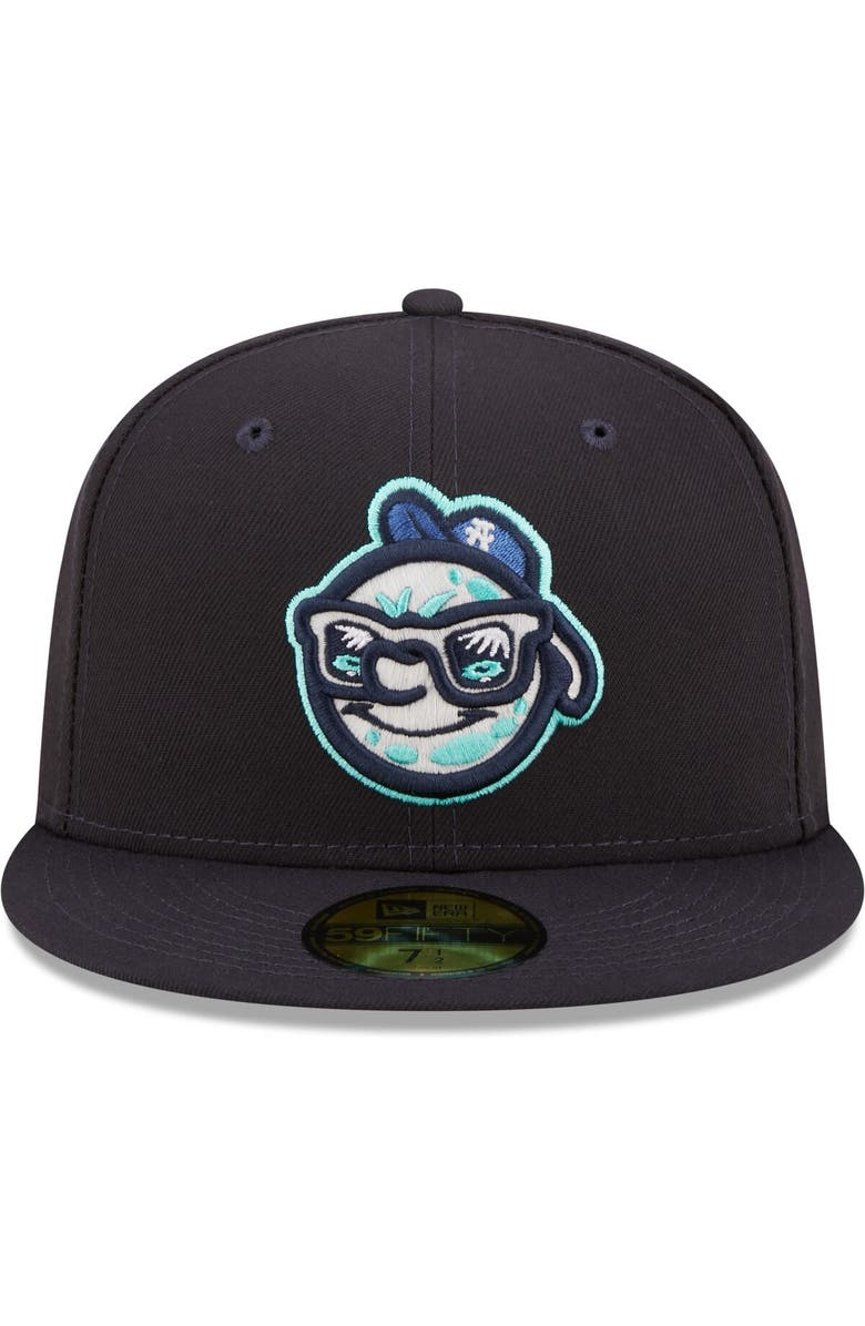 New Era Men's New Era Navy Asheville Tourists Authentic Collection 59FIFTY Fitted Hat, Alternate, color,