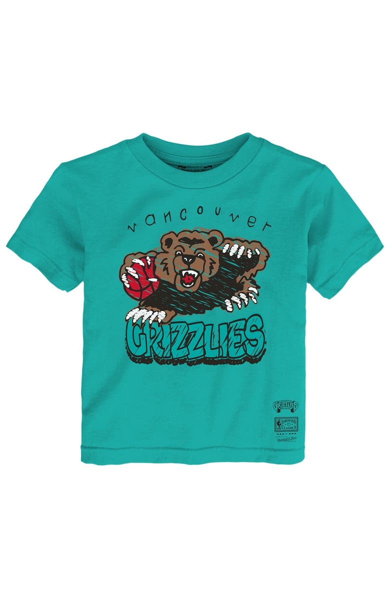 Mitchell & Ness Toddler Mitchell & Ness Turquoise Vancouver Grizzlies Hardwood Classics Favorite Team T-Shirt, Alternate, color, Turquoise