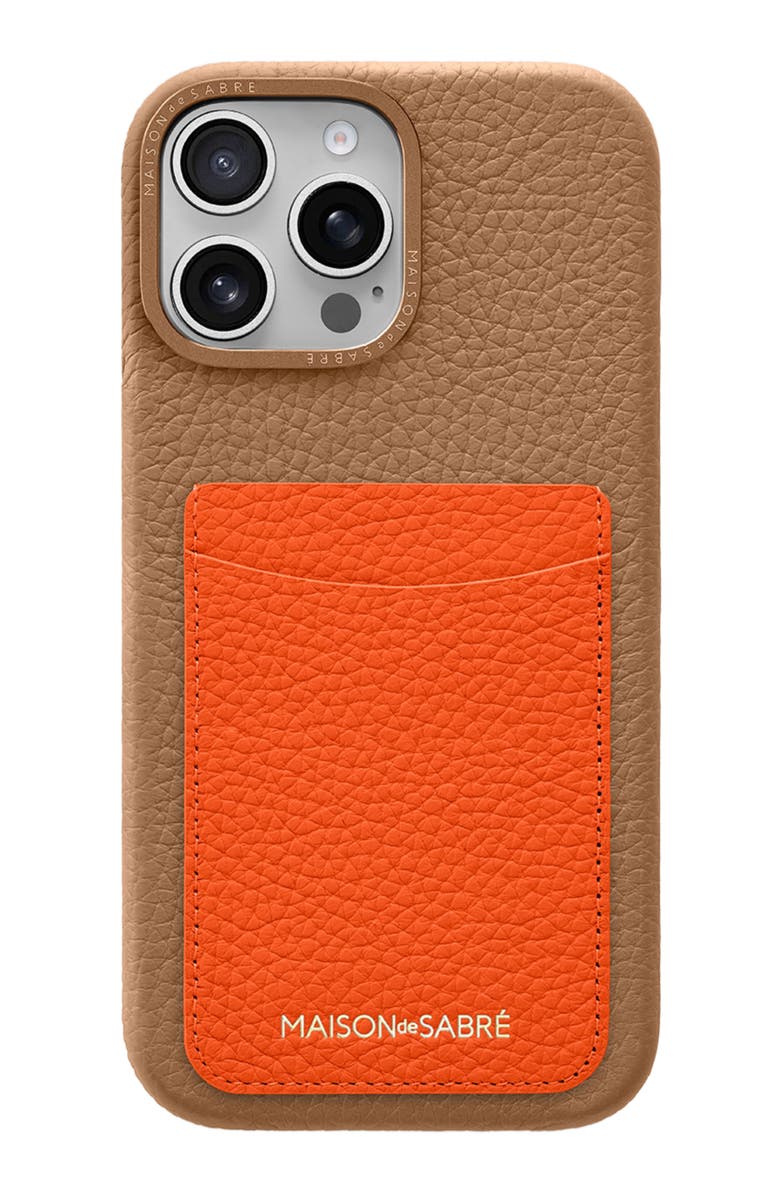 MAISON de SABRÉ Card Phone Case, Main, color, Manhattan Sandstone