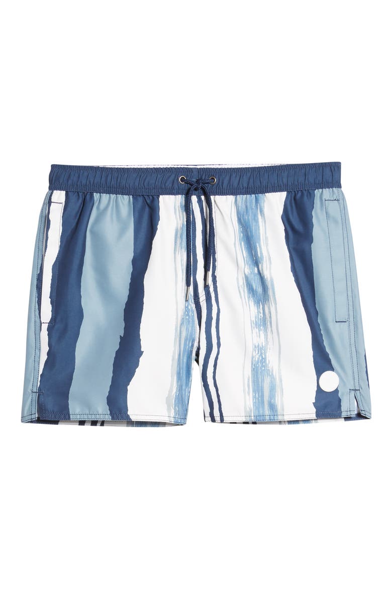 Stripe Swim Trunks, Alternate, color, BLUE