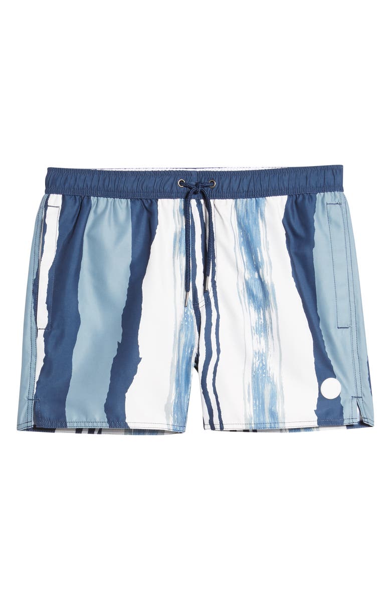 Native Youth Stripe Swim Trunks, Alternate, color, 