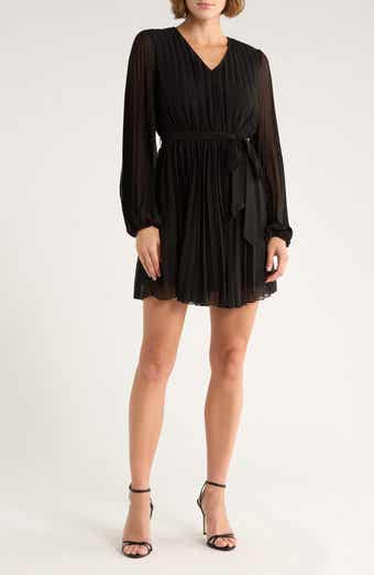 Sam Edelman Pleat Long Sleeve Minidress