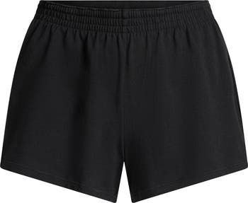 Foldover Cotton Blend Jersey Shorts