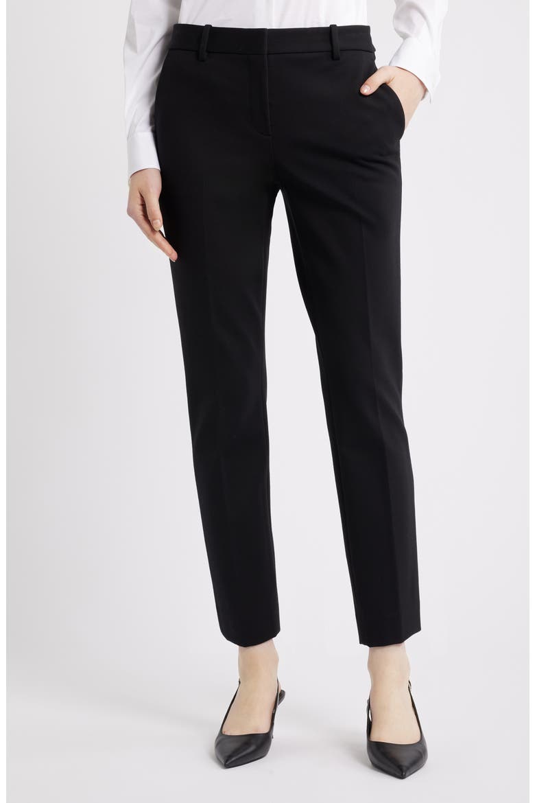 Treeca Ponte Crop Pants, Main, color, BLACK