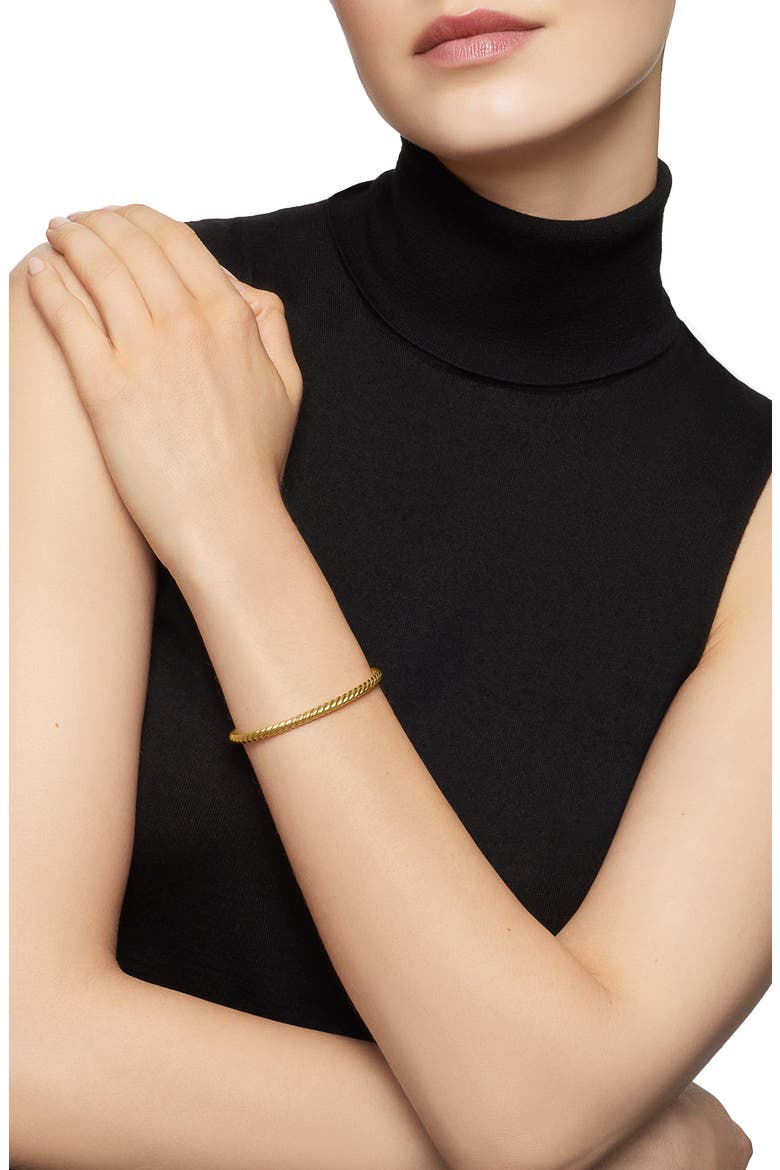 Modern Cablespira® 18K Yellow Gold Bracelet, 4mm, Alternate, color, GOLD