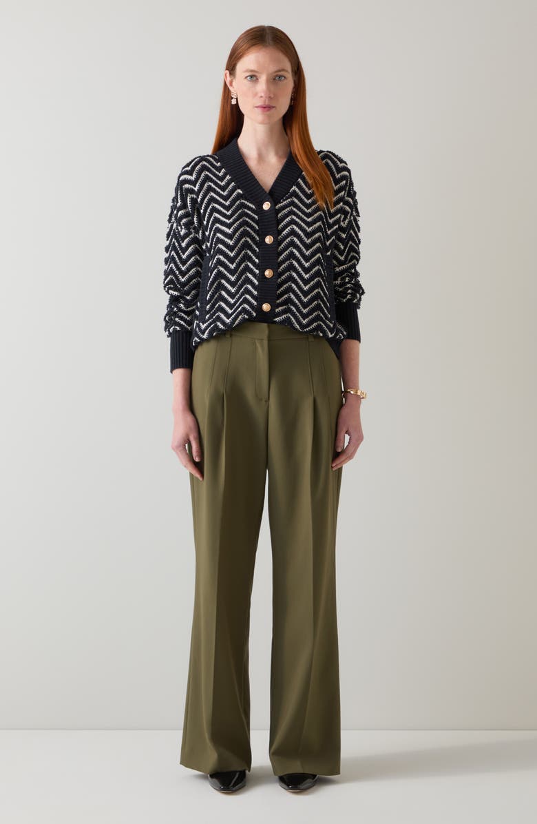 LK Bennett Dakota Loop Cardigan, Alternate, color, Black