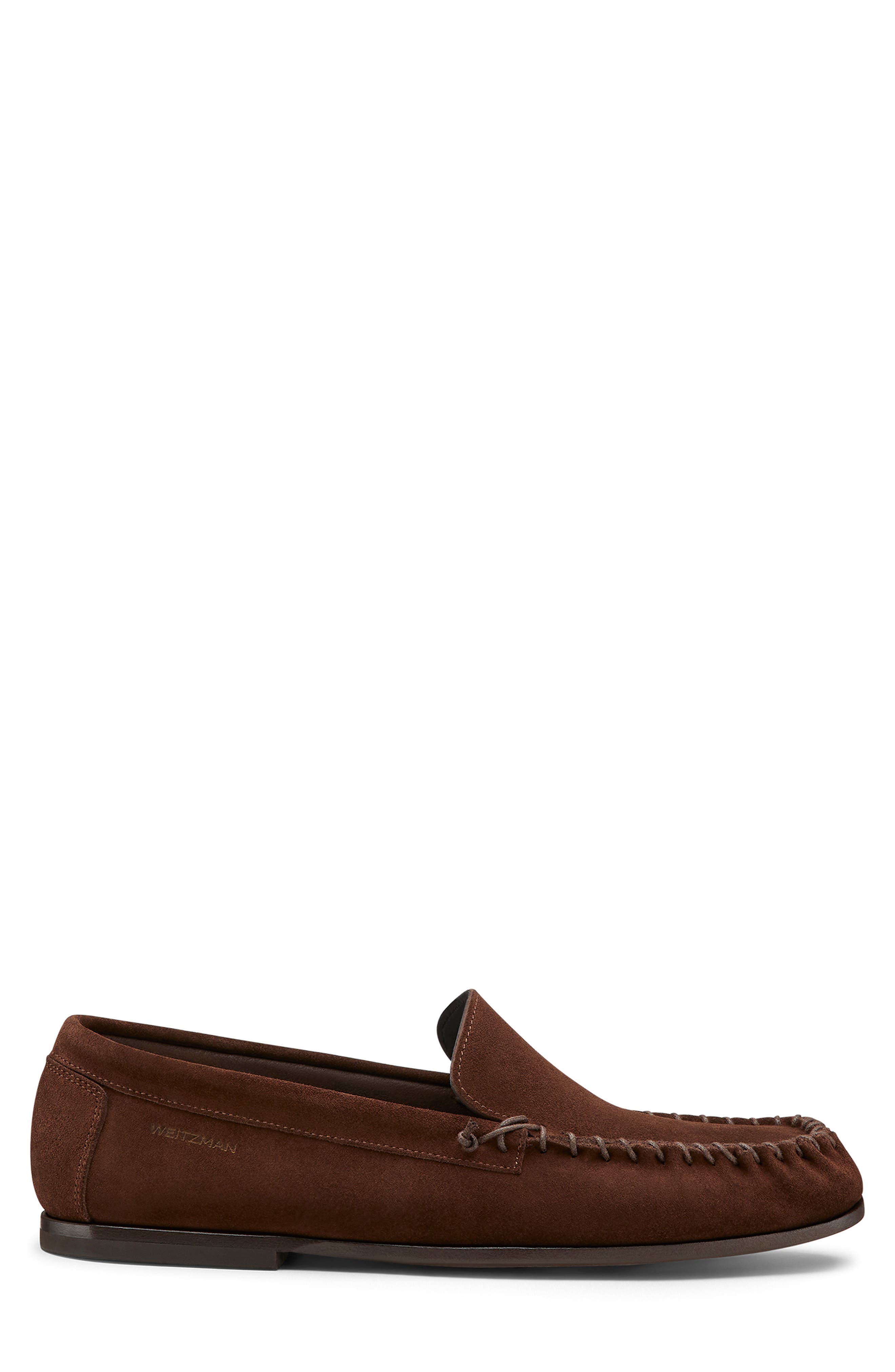 Stuart Weitzman Montauk Venetian Moc Toe Loafer, Alternate, color, Dark Brown